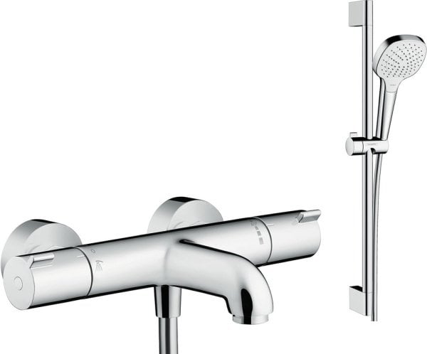 Термостатический смеситель Hansgrohe Ecostat 1001 CL ВМ 13201000, + Душевой гарнитур Hansgrohe Croma