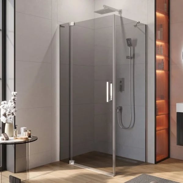 Душевой уголок Cezares Slider AH 1 80-100/110 Grigio Cr профиль хром, стекло серое