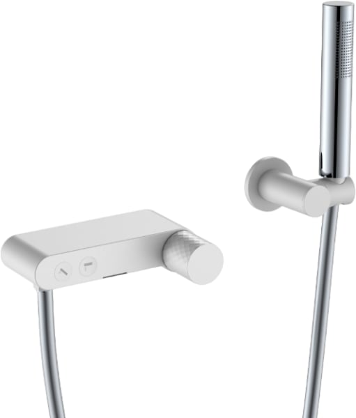 Смеситель для ванны с душем Boheme Stick 123-WCR, white diamond chrome