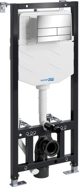 Система инсталляции для унитазов Wasserkraft Aller 10TLT.010.ME.CH04, с кнопкой смыва хром