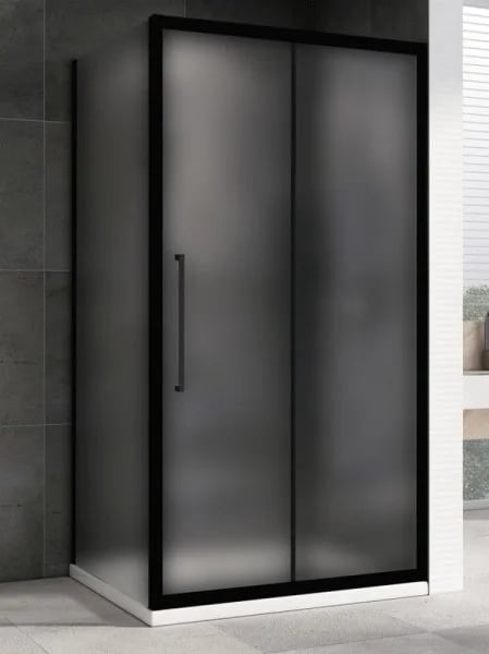 Душевой уголок Abber Schwarzer Diamant AG30150BMH-S80BM 150х80 см, профиль матовый черный, стекло ма