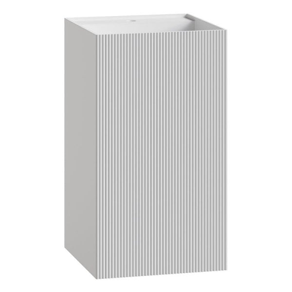 Раковина Boheme Cube 802-R-MW Corian 48х48х85 Matt white, напольная