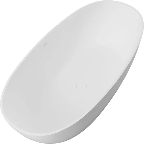 Ванна из искусственного камня Allen Brau Krion Oval 170x80 см, отдельностоящая, матовая белая, оваль