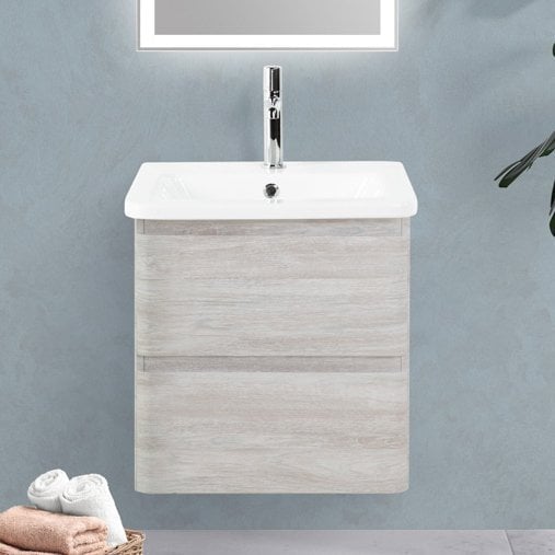 Тумба под раковину без столешницы BelBagno Albano-Cer 60 подвесная, rovere vintage bianco