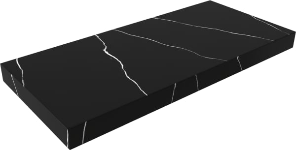 Столешница в ванную под раковину Armadi Art Flat Nero Marquina 100 с кронштейнами