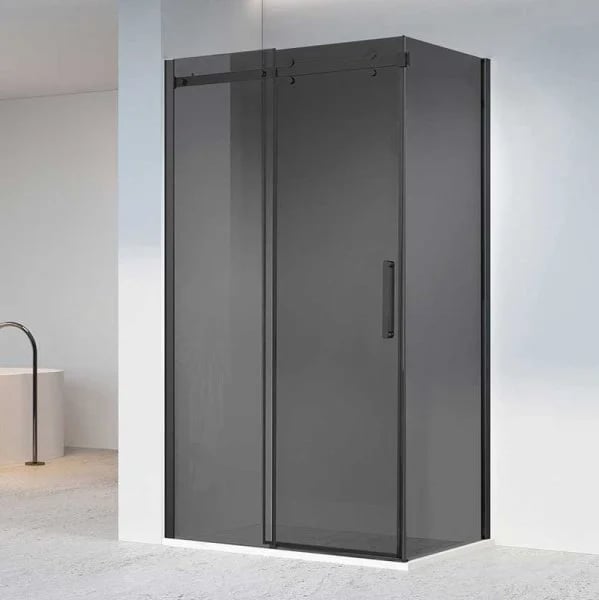 Душевой уголок Vincea Como-N VSR-4CN8016CGB 160х80 см, профиль матовый черный, стекло тонированное с