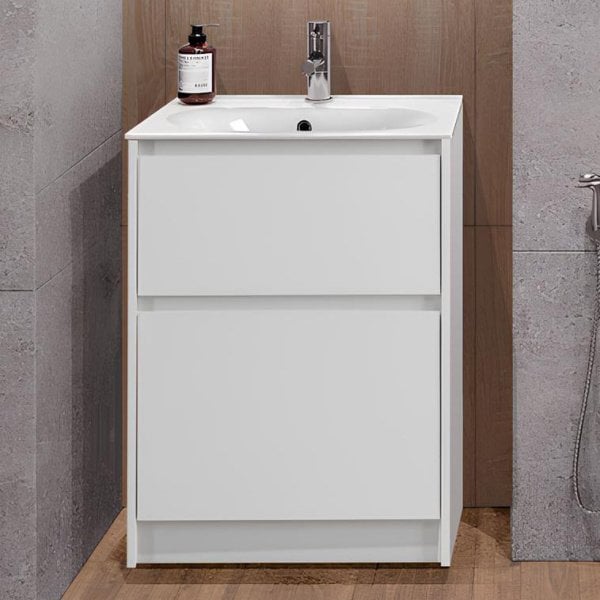 Тумба под раковину без столешницы BelBagno Kraft 60 напольная, bianco opaco