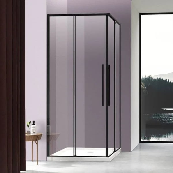 Душевой уголок Vincea Slim-N VSS-4SN9010CLB 100x90, профиль черный