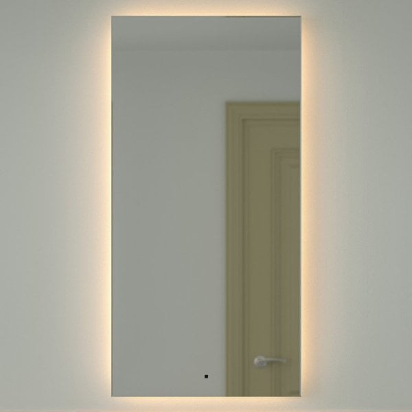 Зеркало Defesto Glow DF 2518R 60х120 с LED-подсветкой, 3000 K, инфракрасный выключатель