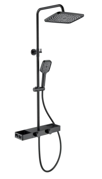 Душевая стойка Wonzon & Woghand Shelf WW-B3552-MB, матовая черная
