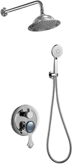 Душевой комплект Bronze de Luxe Yasmina NT800/B03-2, С ВНУТРЕННЕЙ ЧАСТЬЮ, хром