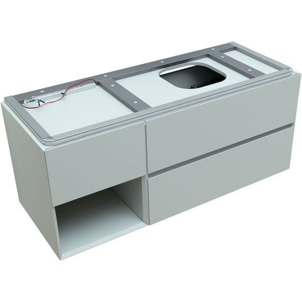 Тумба под раковину без столешницы Allen Brau Infinity 120 R, подвесная, папирус матовый
