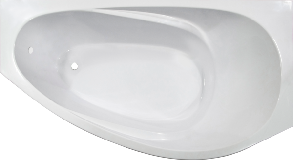 Ванна из искусственного камня Marmo Bagno Турин R 170x95 см, угловая, правая, пристенная, белая, аси