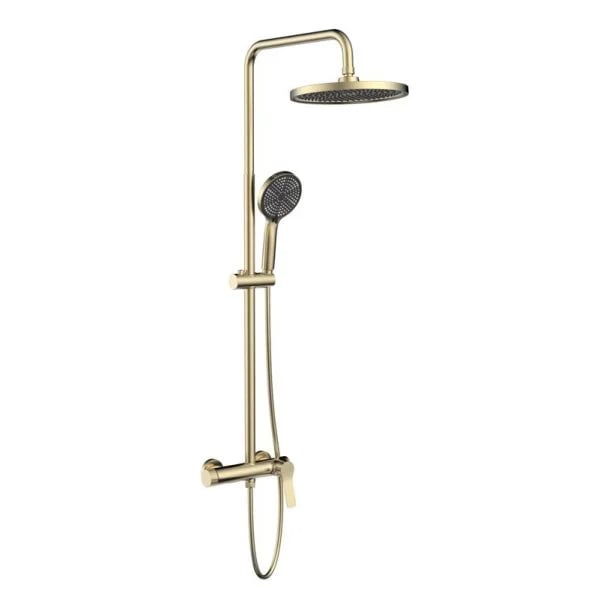 Душевая стойка Vincea Arco VSFS-4AR1BG, с изливом, брашированное золото