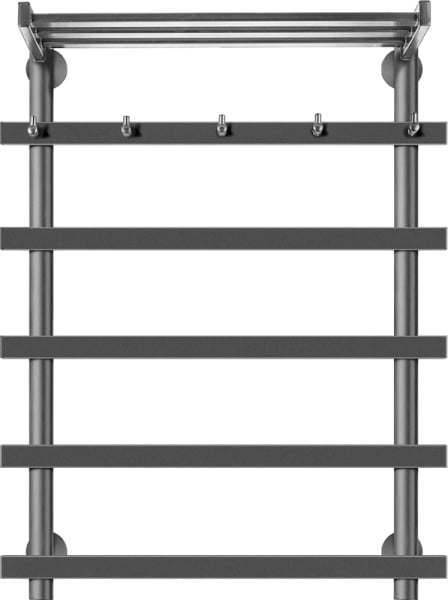 Полотенцесушитель электрический Secado Понтида 1 КСП, R 80x50, графит