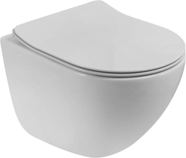 Унитаз подвесной BelBagno Amanda BB051CH-TOR-FC BB2034SC с микролифтом, безободковый, белый