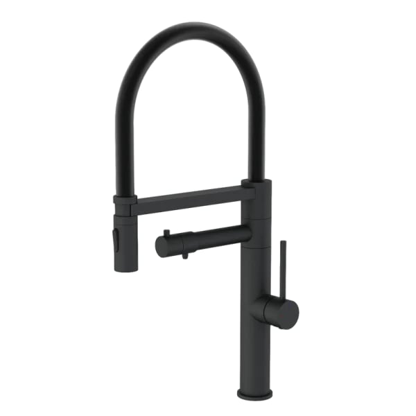 Смеситель для кухни Wonzon & Woghand WW-88458007-MB с гибким изливом, матовый черный