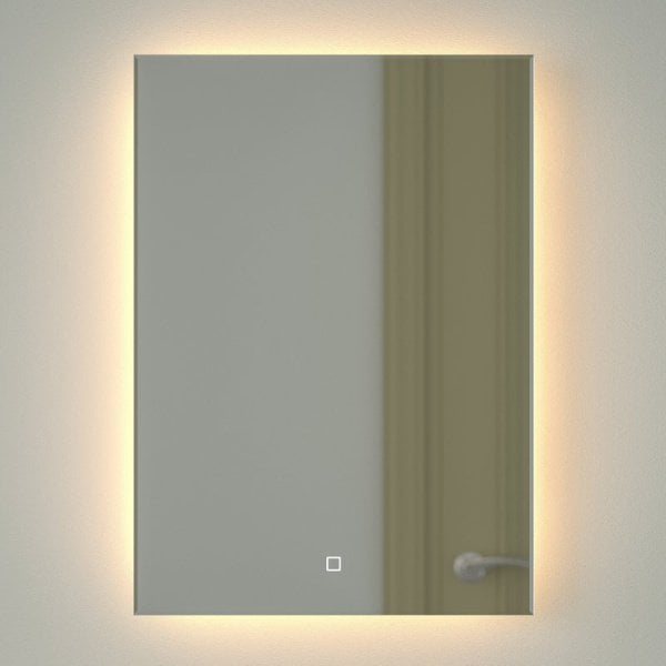 Зеркало Defesto Glow DF 2514S 50х70 с LED-подсветкой, 3000 K, сенсорный выключатель