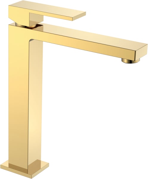 Смеситель для раковины Boheme Qubic 472-G shinny gold