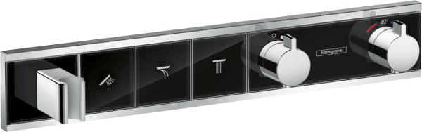 Термостатический смеситель встраиваемый Hansgrohe RainSelect 15356600, для душа, шлифованный черный 