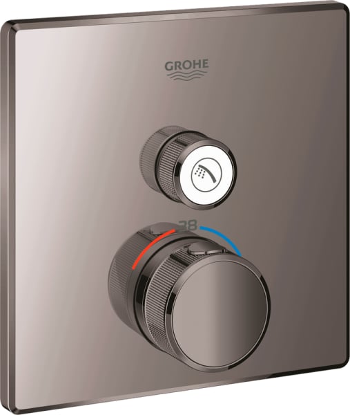 Термостатический смеситель встраиваемый Grohe Grohtherm SmartControl 29123A00 для душа, темный графи