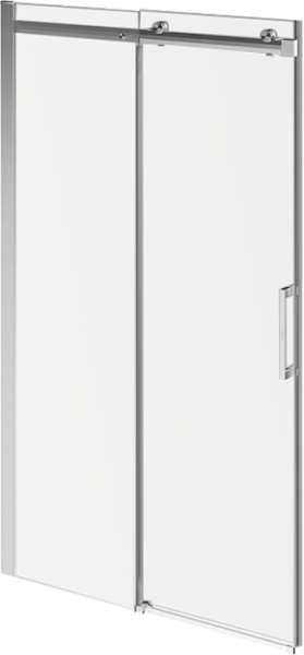 Душевая дверь в нишу KERAMA MARAZZI Cristallo CT.120.SD.BN 120 см, профиль брашированный никель, сте
