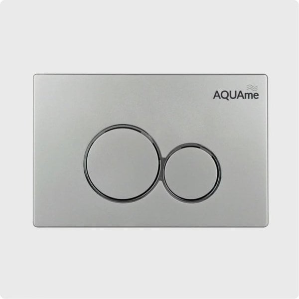 Кнопка смыва для унитаза AQUAme AQM4101S пластик, цвет сатин