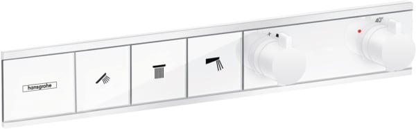 Термостатический смеситель встраиваемый Hansgrohe RainSelect 15381700, для душа, матовый белый