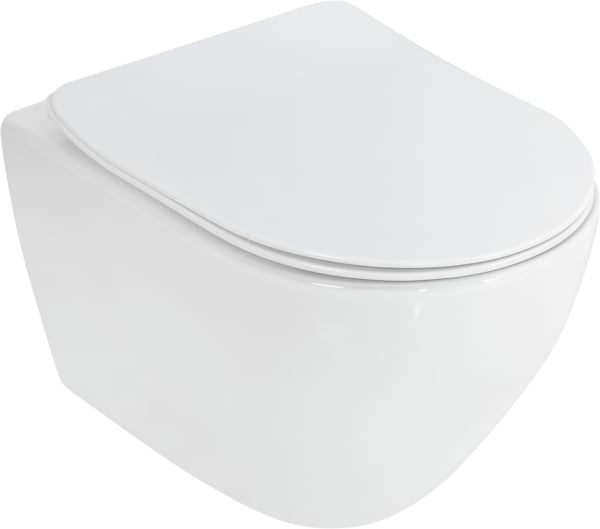 Унитаз подвесной Cezares Stylus CZR-513-TH-R безободковый, сиденье CZR-2316-SC с микролифтом