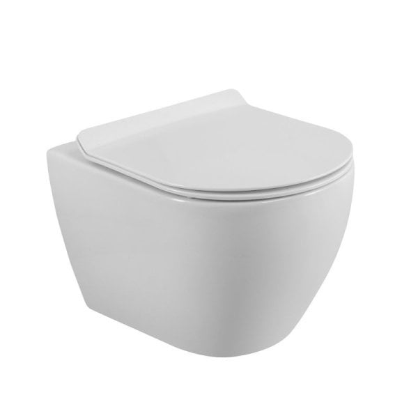 Унитаз подвесной Cezares Stylus CZR-6601-TH-TOR безободковый, сиденье CZR-076-SC с микролифтом