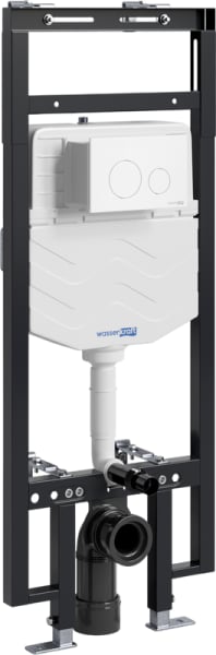 Система инсталляции для унитазов Wasserkraft Dinkel 58TLT.010.ME.WM02, с кнопкой смыва матовой белой