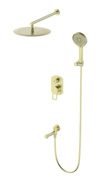 Душевой комплект Wonzon & Woghand WW-88939010-BG, С ВНУТРЕННЕЙ ЧАСТЬЮ, брашированное золото