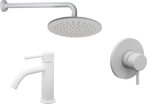 Комплект для ванной Paffoni Light KITLIG011BO071 С ВНУТРЕННЕЙ ЧАСТЬЮ, белый