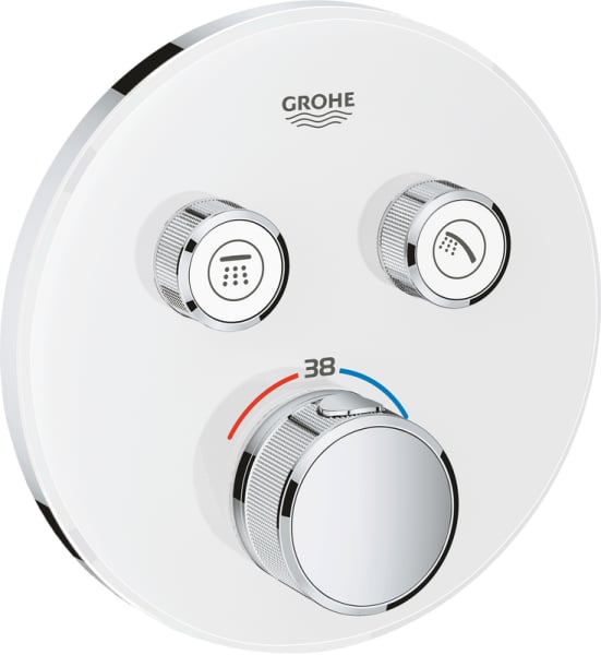 Термостатический смеситель встраиваемый Grohe Grohtherm SmartControl 29151LS0 для душа, moon white