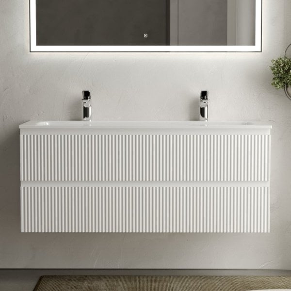 Тумба с раковиной Sancos Snob R 120 см, bianco, раковина CN7016