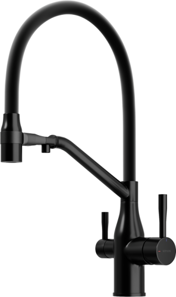 Смеситель для кухни Sancos Orta SC4008MB с гибким изливом, черный матовый