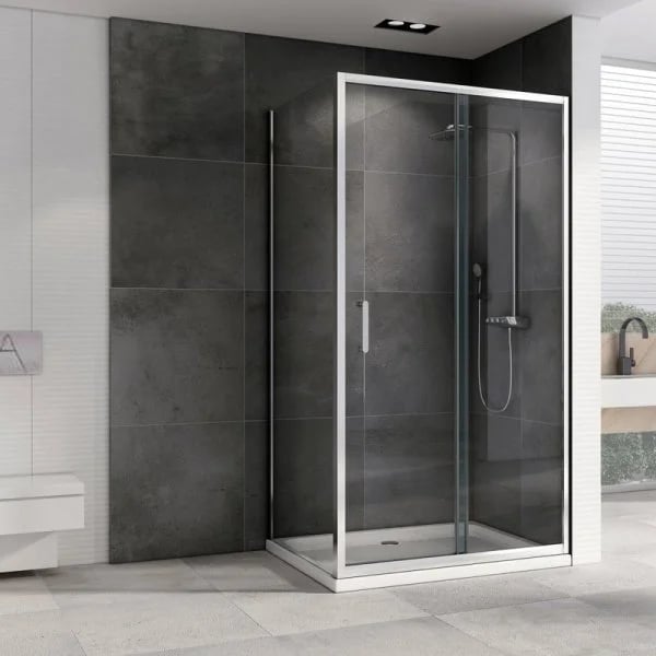 Душевой уголок Abber Schwarzer Diamant AG301505-S705 150x70, профиль хром, стекло прозрачное