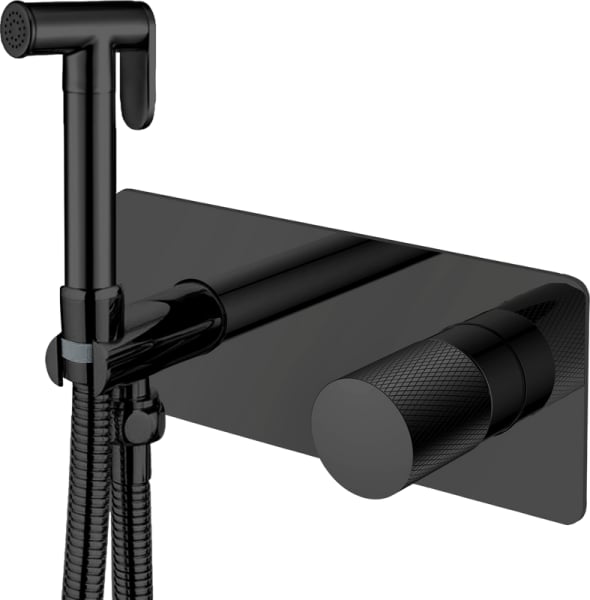 Гигиенический душ Boheme Stick 127-BB.2 со смесителем, С ВНУТРЕННЕЙ ЧАСТЬЮ, black, touch black