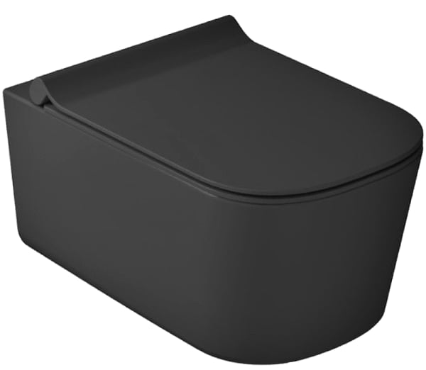 Унитаз подвесной Galassia Meg11 Pro 5486NEMT безободковый, с микролифтом, черный матовый