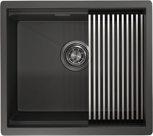 Мойка кухонная Granula Kitchen Space 5045U, черный матовый