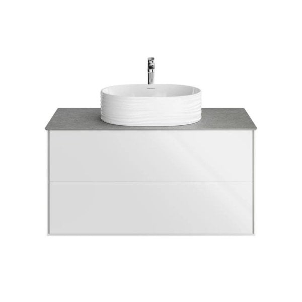 Тумба под раковину без столешницы KERAMA MARAZZI Plaza Modern 100 подвесная, с ящиками, белая