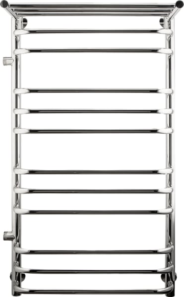 Полотенцесушитель водяной Indigo Brace LBCW100-50PL-б/п-60, с полкой, серебристый