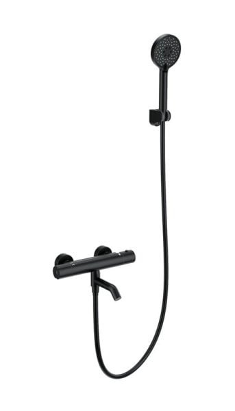 Термостатический смеситель Wonzon & Woghand WW-B3029-A1-MB, для ванны с душем, матовый черный