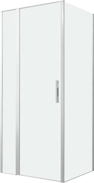 Душевой уголок Allen Brau Priority 90x80, профиль серебро браш, стекло прозрачное