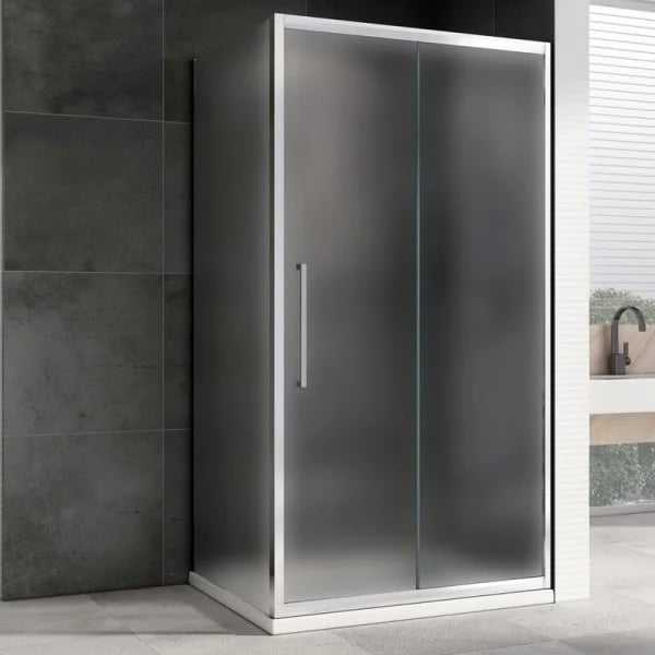 Душевой уголок Abber Schwarzer Diamant AG30130MH-S80M 130х80, профиль хром, стекло матовое