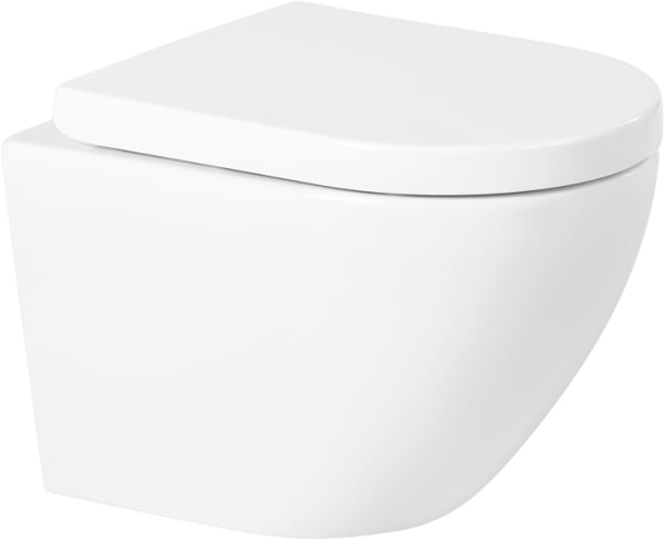 Унитаз подвесной BelBagno Sfera-r BB046CHR BB865SC с микролифтом, безободковый, глянцевый белый