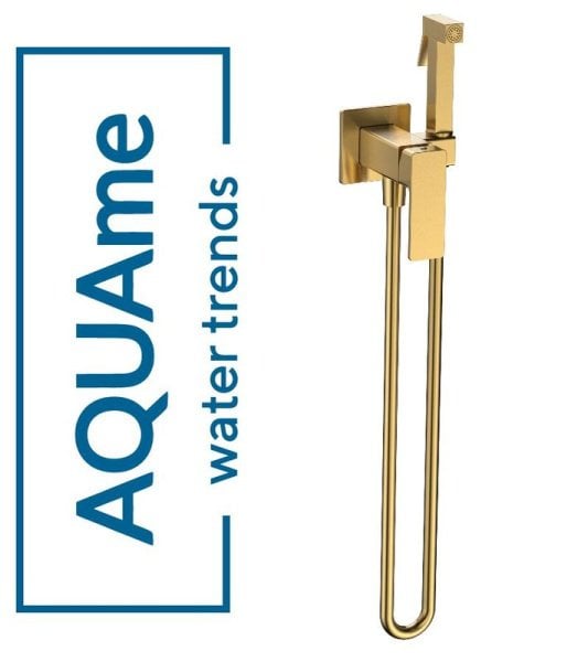 Гигиенический душ AQUAme Savona золотой комплект AQM6817BG