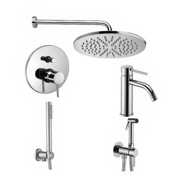 Комплект для ванной Paffoni Light KITZLIG015CR071 С ВНУТРЕННЕЙ ЧАСТЬЮ, хром