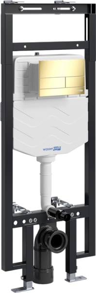 Система инсталляции для унитазов Wasserkraft Dinkel 58TLT.010.ME.PG04, с кнопкой смыва золото