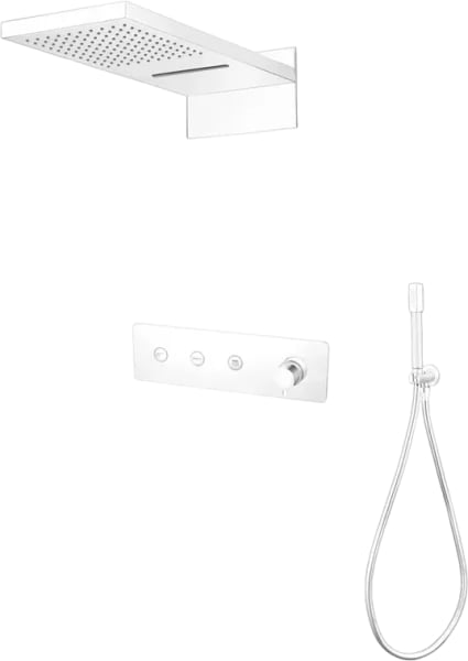 Душевой комплект Boheme Fusion 130-MW, С ВНУТРЕННЕЙ ЧАСТЬЮ, Matt White
